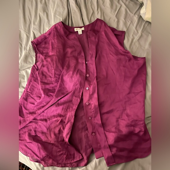 GUC Coldwater Creek sleeveless shell, purple, 2X - Picture 1 of 3
